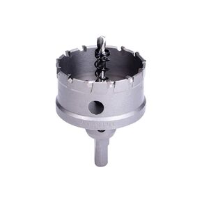 Auniwaig 55mm/2.17" Carbide Hole Cutter, 25mm/1" Deep TCT Hole Saw, Carbide Tipped Hole Cutter Opener, for 5mm Stainless Steel Metal Plate Aluminum