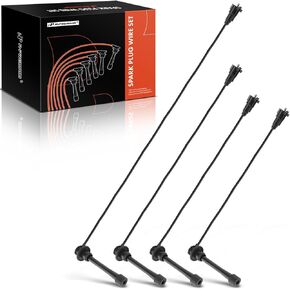 A-Premium Ignition Spark Plug Wires Set of 4 Compatible with Toyota Tacoma 4Runner 1997-2000, T100 1998, 2.4L 2.7L