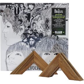 Tabletop Vinyl Record Storage – Wooden Vinyl Record Holder Holds 50 to 60 LPs - Now Playing Vinyl Record Stand - Desktop Bookshelf Bookcase - Album Storage for Vinyl Records Organizer Rack