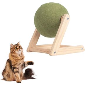 Giant Catnip Ball with Wood Stand,Huge Catnip Ball for Cats,Cat Mint Ball Toy,Giant Cat Toys for Indoor Cats,Big Catnip Ball,Interactive Catnip Toy in Kuwait