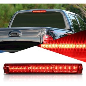 Auto Dynasty Full LED High Mount Smoked Housing 3rd Third Tail Brake Light Lamp Compatible with Ford F-150 F-250 97-04