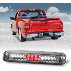 KOMAS 3rd Third Tail Rear Brake Light for 1999 2000 2001 2002 2003 2004 2005 2006 Chevrolet Silverado/GMC Sierra GMT800 High Mount Waterproof Dual Row LED Third Light Brake Light (Clear Lens) in Kuwait