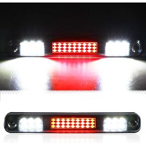 3rd Third Brake Light for 1988-1999 Chevy/GMC C1500 C2500 K1500 K2500 Silverado Blazer LED Cargo Lamp High Mount Stop light (Chrome Housing Smoked Lens)