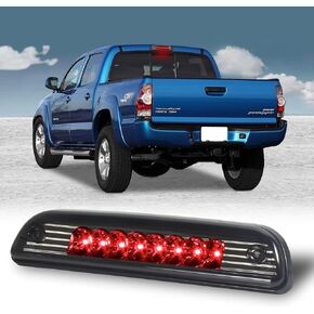 3rd Stop Brake Lights For 1995 1996 1997 1998 1999 2000 2001 2002 2003 2004 2005 2006 2007 2008 2009 2010 2011 2012 2012 2014 2015 2016 Toyota Tacoma Center Cargo Rear LED Brake Light (Black Smoke)