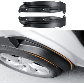 2PCS Mud Flaps Compatible with Toyota RAV4 2024 2023 2022 2021 2020 2019 Accessories Splash Guards Molded Rear Fender Cover Black ABS Material