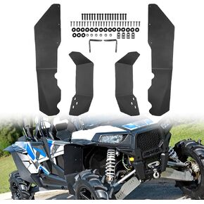 Extended Mud Flaps for RZR XP 1000, Front & Rear Fender Flares Compatible with Polaris RZR XP/XP 4 1000 Accessories 2014-2023 Splash Proof Mud Guards Extensions (4PCS)