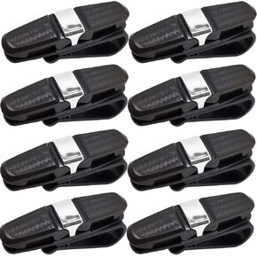 8 قطع من حوامل النظارات من رون يونج لواقي الشمس للسيارة وحامل النظارات الشمسية ومشبك تعليق النظارات للسيارة، حامل نظارات السيارة بمشبك مزدوج الأطراف مع مشبك بطاقة التذكرة in Kuwait