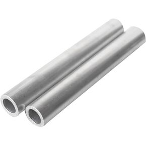 MetalSpacersOnline 6061 Round Aluminum Tube 1-1/8" OD x 3/4" ID 8" Long Seamless Straight Pipe Tubing for DIY (2 pack)