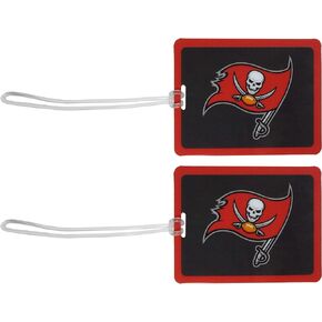 NFL Tampa Bay Buccaneers Vinyl Luggage Tag, 2pk, Red