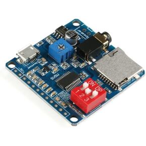 DY-SV5W Voice Playback Module MP3 Player Music Voice Board IO Trigger UART Serial Adapter Control Playback Module Sound Board Micro USB I/O Broadcast Function Amplifier Board Support 32G Card