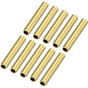 Brass Tube (5mm OD x 0.5mm Wall T x 30mm L) 16Pcs, Craft Tubing - for Home Decoration, DIY Handicraft