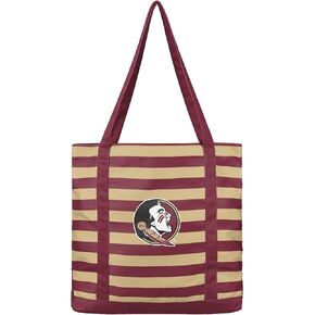 FOCO Florida State Seminoles NCAA Team Stripe Canvas Tote Bag