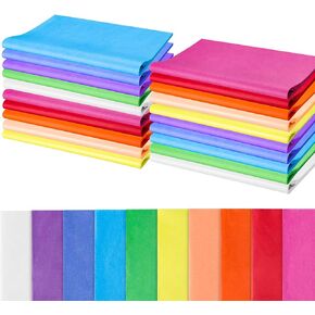 1000 Sheets Tissue Paper for Gift Bags - 20" x 20" Gifts Wrapping Tissue Paper Bulk for Crafts Gift Packaging Holiday Birthday Mother's Day Wedding Decoration 10 Colors