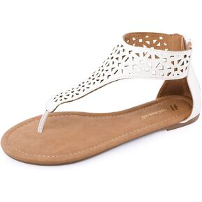 Women's Thong Flat Sandals T-Strap Sandals Ankle Strap Strappy Sandals Summers Sandals
