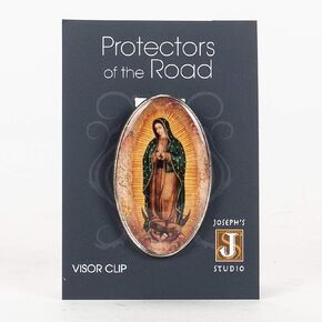 Roman Our Lady of Guadalupe Visor Clip, 2-inch Height