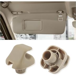 2PCS Sun Visor Clip,Durable Car Visor Clip Hook Replacement OEM#88217S01A01ZA,88217S04003ZA,Premium Car Visor Accessories Compatible with Honda Civic Accord Odyssey (Gray)