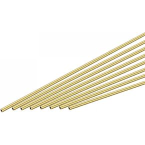 uxcell Brass Round Tube 1.2mm OD 0.25mm Wall Thickness 300mm Length Pipe Tubing 8 Pcs
