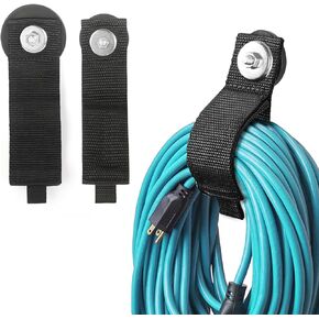 3 Pack Magnetic Extension Cord Organizers, 2.6-inch Magnet Hooks Heavy Duty Magnetic Hangers Cable Straps Holder Stick to Metal Pegboard, Great for Storage Wires Cords Hoses