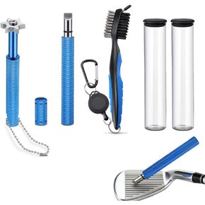 3 قطع مبراة نادي الجولف 1 فرشاة نادي الجولف مزدوجة الجوانب قابلة للسحب و2 مبراة أخدود نادي الجولف منظف أدوات إعادة الحز لتنظيف الأخاديد والفجوات ونوادي الجولف والمكاوي والرمل واللوب in Kuwait