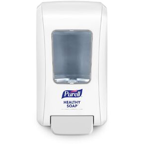 PURELL FMX-20 Push-Style Dispenser, White/Chrome, for 2000 mL PURELL FMX-20 HEALTHY SOAP Refills (Pack of 1) - 5230-06