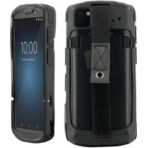 Rugged Case for Zebra TC53 TC58 with Handstrap, Military Grade Shockproof Protective Cover for TC53/TC58 Mobile Computer, Compatible with Charging Accessories, Recycled Materials, Black