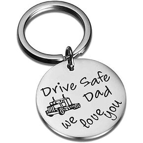Father's Day Gifts Drive Safe Keychain We Love You Keychain for Dad Daddy Birthday Gifts Inspirational Keychain Key Ring