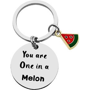 Watermelon Party Gifts You Are One in a Melon Keychain for Purse Bag Backpack Car Thank You Keyring Gift for Her and He Fruit Lover Jewelry