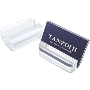 Acrylic Business Card Holder for Desk Clear Name Cards Holders Organizer Storage Rack Display Holder Desktop Business Card Stand for Office Tabletop 2 Pack