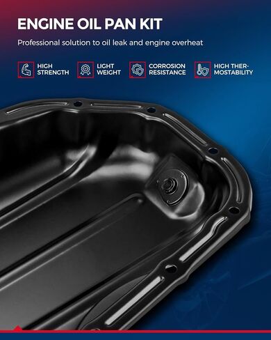 KAX 264-593 Engine Oil Pan, Replacement for Toyota RAV4 2009-2019, Lexus NX300h 2015-2020, Scion tC 2011-2016, Gasket not included in Saudi Arabia