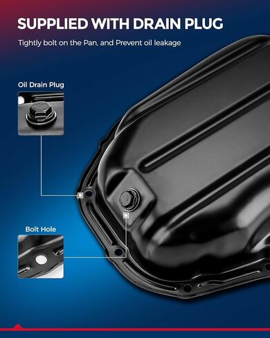 KAX 264-593 Engine Oil Pan, Replacement for Toyota RAV4 2009-2019, Lexus NX300h 2015-2020, Scion tC 2011-2016, Gasket not included in Saudi Arabia