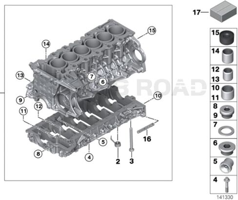 Engine Oil Pan Bolt 11132210959 Compatible with BMW E80 E88 E90 E91 E92 F23 F80 F61 F07 F12 in Saudi Arabia