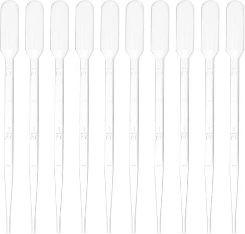PATIKIL Disposable Transfer Pipettes, 100pcs 1ml LDPE Polyethylene Plastic Pipette Individually Wrapped for Transfer Liquid for Lab, Chemistry, Clear in Saudi Arabia