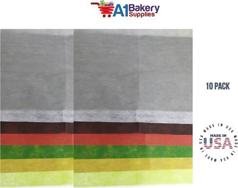 A1BakerySupplies® مناديل ورقية ملونة غير منسوجة من البوليستر وقابلة لإعادة الاستخدام مقاس 20 × 26 بوصة (متنوعة) in Kuwait