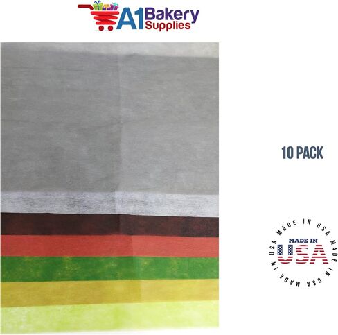 A1BakerySupplies® مناديل ورقية ملونة غير منسوجة من البوليستر وقابلة لإعادة الاستخدام مقاس 20 × 26 بوصة (متنوعة) in Kuwait