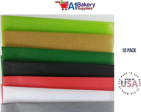 A1BakerySupplies® مناديل ورقية ملونة غير منسوجة من البوليستر وقابلة لإعادة الاستخدام مقاس 20 × 26 بوصة (متنوعة) in Kuwait