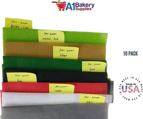 A1BakerySupplies® مناديل ورقية ملونة غير منسوجة من البوليستر وقابلة لإعادة الاستخدام مقاس 20 × 26 بوصة (متنوعة) in Kuwait