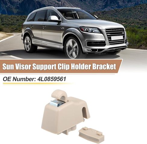 uxcell Sun Visor Support Clip Retainer for Volkswagen Touareg 2011-2018 No.4L0859561 Sun Visor Support Clip Holder Bracket Hanger Plastic Beige Anti Vibration in Saudi Arabia