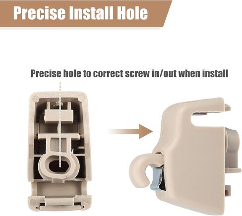 uxcell Sun Visor Support Clip Retainer for Volkswagen Touareg 2011-2018 No.4L0859561 Sun Visor Support Clip Holder Bracket Hanger Plastic Beige Anti Vibration in Saudi Arabia