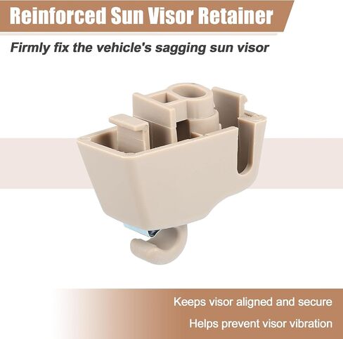 uxcell Sun Visor Support Clip Retainer for Volkswagen Touareg 2011-2018 No.4L0859561 Sun Visor Support Clip Holder Bracket Hanger Plastic Beige Anti Vibration in Saudi Arabia