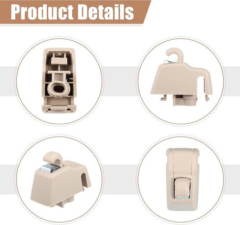 uxcell Sun Visor Support Clip Retainer for Volkswagen Touareg 2011-2018 No.4L0859561 Sun Visor Support Clip Holder Bracket Hanger Plastic Beige Anti Vibration in Saudi Arabia