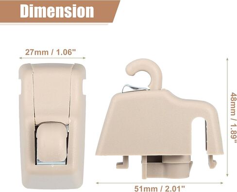 uxcell Sun Visor Support Clip Retainer for Volkswagen Touareg 2011-2018 No.4L0859561 Sun Visor Support Clip Holder Bracket Hanger Plastic Beige Anti Vibration in Saudi Arabia