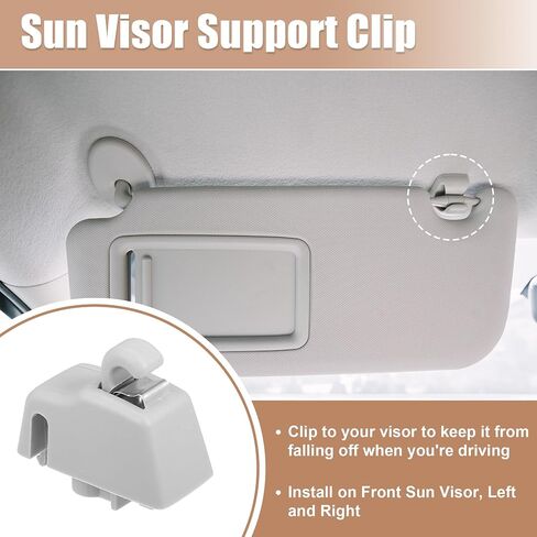 uxcell Sun Visor Support Clip Retainer for Volkswagen Touareg 2011-2018 No.4L0859561 Sun Visor Support Clip Holder Bracket Hanger Plastic Beige Anti Vibration in Saudi Arabia