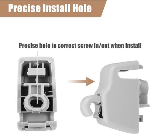 uxcell Sun Visor Support Clip Retainer for Volkswagen Touareg 2011-2018 No.4L0859561 Sun Visor Support Clip Holder Bracket Hanger Plastic Beige Anti Vibration in Saudi Arabia