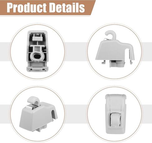 uxcell Sun Visor Support Clip Retainer for Volkswagen Touareg 2011-2018 No.4L0859561 Sun Visor Support Clip Holder Bracket Hanger Plastic Beige Anti Vibration in Saudi Arabia