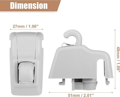 uxcell Sun Visor Support Clip Retainer for Volkswagen Touareg 2011-2018 No.4L0859561 Sun Visor Support Clip Holder Bracket Hanger Plastic Beige Anti Vibration in Saudi Arabia