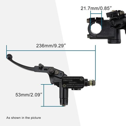 GOOFIT الهيدروليكية 7/8 "22mm الجبهة اليسرى الفرامل الرئيسية اسطوانة الفرامل رافعة مقبض مع كابل ل 50cc 70cc 90cc 110cc 125cc 150cc الصينية ATV رباعية in Saudi Arabia