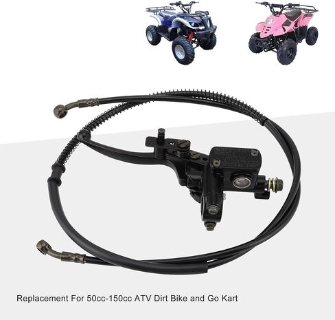GOOFIT الهيدروليكية 7/8 "22mm الجبهة اليسرى الفرامل الرئيسية اسطوانة الفرامل رافعة مقبض مع كابل ل 50cc 70cc 90cc 110cc 125cc 150cc الصينية ATV رباعية in Saudi Arabia