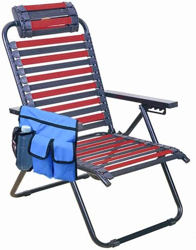 Heavy Duty Oxford Chair Armrest Organizer Waterproof Beach Chair Hanging Storage Pouch Snack Bag with 4 Pockets for Outdoor Folding Camping Chair Caddy Seat Arm Rest Cup Holder Shoulder Side Tote Bag in Saudi Arabia