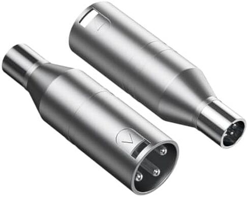 XLR to Mini XLR Adapter - Mini XLR Male to XLR Male Adapter, 3-pin Mini XLR Male to XLR Male Adapter, Compatible with BLACKMAGIC Pocket 4K/6K Camera Video Assist in Kuwait