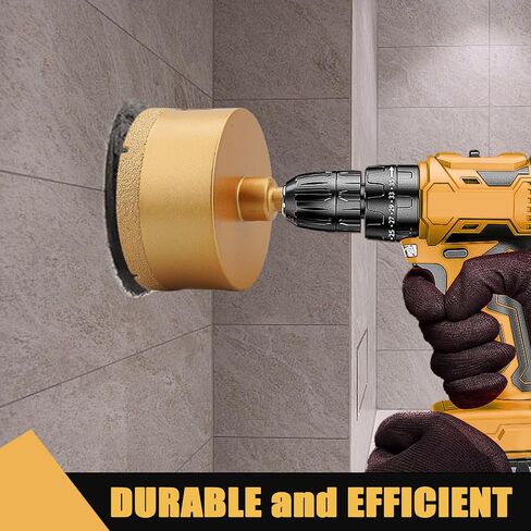 Brazed Diamond Hole Saw, 8pcs Set Tile Hole Cutter with Center Drill Bit, Core Drill Diamond Drill Bits for Porcelain Tile, Ceramic, Glass, Granite Quartz, Marble, Gemstone, Dry Drilling in Saudi Arabia